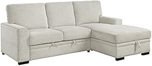 Lexicon Morelia Contemporary Fabric Sectional Right Chaise Beige