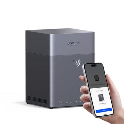 UGREEN DH4300 Plus 4-Bay NAS with UPS Battery Bundle