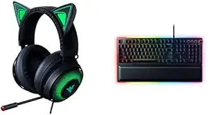 Razer Kraken Kitty RGB Gaming Headset & Huntsman Keyboard