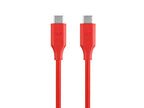Monoprice 114987 USB-C to USB-C 2.0 Cable - 3ft, Red Braided