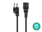 Monoprice 139780 3ft NEMA 5-15P to IEC C13 Power Cord 6-Pack