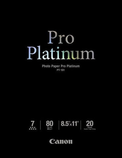 Canon 2768B022 Photo Paper Pro Platinum 8.5x11 20 Sheets