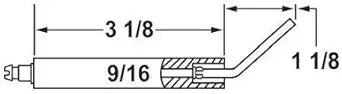 Crown 25152-02 Midco Furnace Electrodes 9/16"
