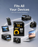 Quanbite 16GB Micro SDHC Card with SD Adapter and Card Reader