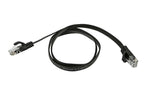 Monoprice 109546 2ft Cat5e Black Flat Ethernet Cable