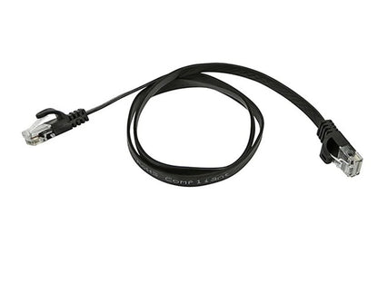 Monoprice 109546 2ft Cat5e Black Flat Ethernet Cable