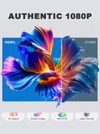 VISSPL 4K-Ready Smart Mini Projector with Auto Focus