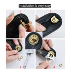 OVSAL Quick-Release Cutout Bass Guitar Strap Locks, Gold 2-Pack