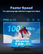 BIWIN MS100 128GB microSDXC UHS-I U3 V30 Memory Card