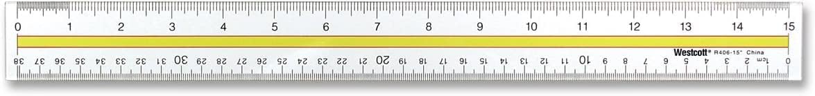 Westcott 15" Acrylic Data Highlight Reading Ruler