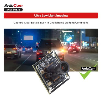 Arducam 1080P Ultra Low Light Wide-Angle UVC USB Camera Module