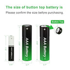 CASFROM Button Top Rechargeable Ni-MH Batteries 4 Pack