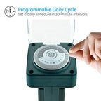 GE 29972 Outdoor 6-Outlet Mechanical Stake Timer