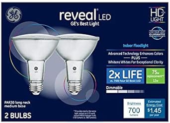 GE 45035 Reveal 75W Equivalent Dimmable LED Flood Light Bulbs