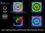 Thermaltake CL-F101-PL14SW-B Riing Quad 140mm RGB Fan 3-Pack