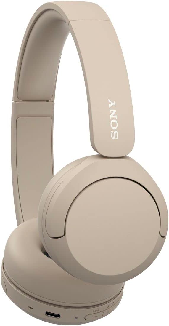 Sony WH-CH520 Wireless Headphones - Bluetooth, On-Ear, Beige