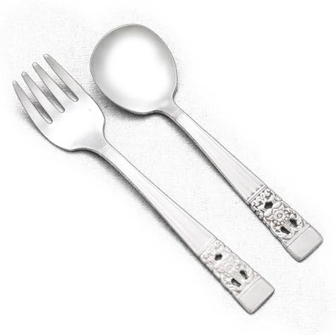 Community Coronation Silverplate Baby Spoon & Fork Set — main product image