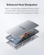 Lexar ES3 1TB External SSD, USB 3.2 Gen2 Portable