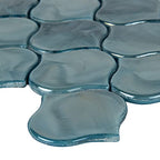 MSI AMZ-MD-00295-SAM Blue Shimmer Arabesque Glass Tile