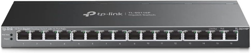 TP-Link TL-SG116P 16-Port Gigabit PoE+ Switch — main product image
