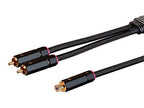 Monoprice RCA Y-Adapter 2 Male to 1 Female