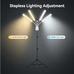 Diydeg Flexible 4-Arm LED Video Light with Floor Tripod