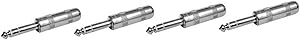 Switchcraft 297 TRS 1/4" Phone Plug - 4-Pack Solder Terminals