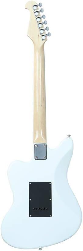 Monoprice 625883 Indo Series Electric Guitar, Basswood, White