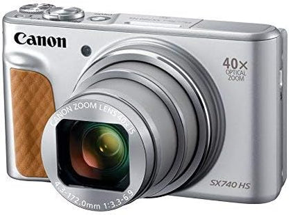 Canon 2956C001 PowerShot SX740 Silver Digital Camera 40x Zoom (Renewed)