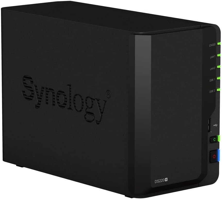 Synology DS220+: 24TB NAS Server, Celeron, 6GB RAM, Dual LAN