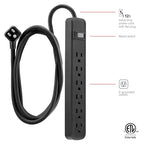GE 45192 6-Outlet 12 Ft Power Strip