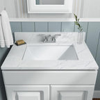 MSI 2015 White Ceramic Undermount Bathroom Sink