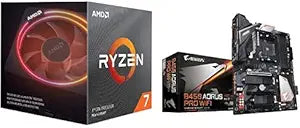 AMD Ryzen 7 3700X CPU + Gigabyte B450 Aorus Pro WiFi Motherboard — main product image