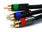 Monoprice 102768 - 3ft Video Coaxial Cable - 3-RCA Component RG6-U, Black