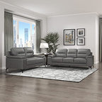 Lexicon 194840171164 Iglesia Dark Gray 2-Piece Living Room Set