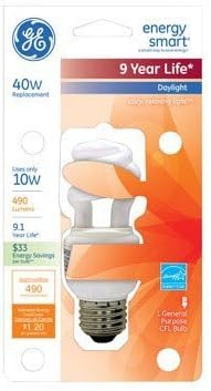 GE 89082 Spiral CFL 40W Replacement Bulb 6-Pack