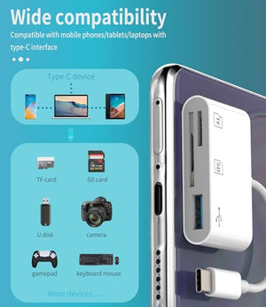HOYULLI 3-in-1 USB-C Card Reader and USB-A OTG Adapter