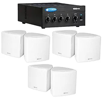 Crown 160MA Commercial Amplifier with Rockville Speakers