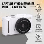 LAISANIM 5K Digital Camera with 18X Zoom and Flip Screen