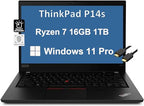 Lenovo ThinkPad P14s Gen1 Mobile Workstation - Ryzen 7 Pro, 16GB RAM, 1TB SSD