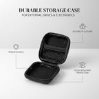 FORSETJOY Rigid EVA Zippered Hard Drive Storage Case