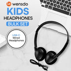 Wensdo USB-C Classroom Headphones, 20-Pack On-Ear Student Set