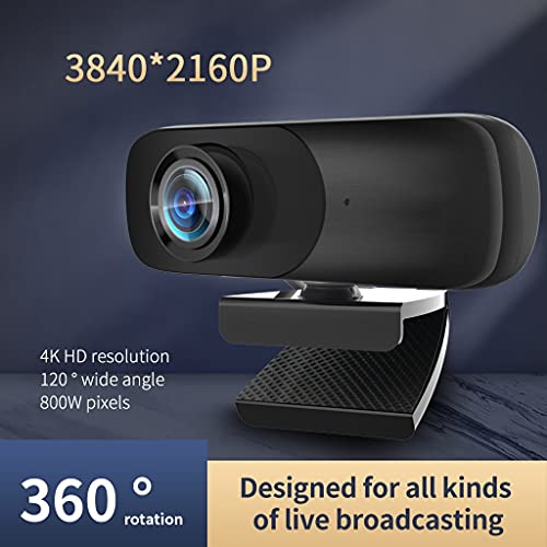 DDYYDS 4K Ultra HD Webcam with 120° Wide-Angle Lens — main product image