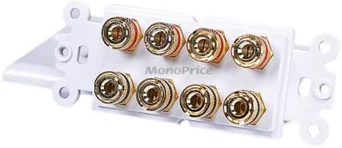 Monoprice 103326 Banana Plug Speaker Wall Plate