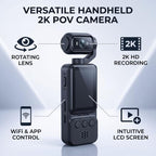 Zerodis 2K POV Action Camera with 270° Rotating Lens