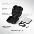 FORSETJOY Rigid EVA Zippered Hard Drive Storage Case