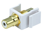 Monoprice 106550 White Keystone Jack Modular RCA