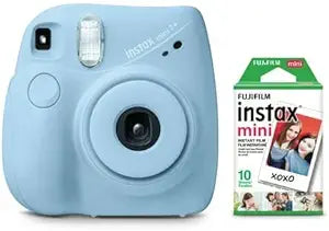Fujifilm Instax Mini 7+ Light Blue Camera Bundle
