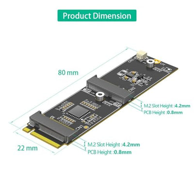 Raxmolo M.2 NVMe to Dual M.2 Adapter Card