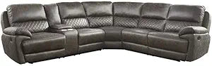 Lexicon Knoxville 3-Piece Brown Microfiber Reclining Sectional